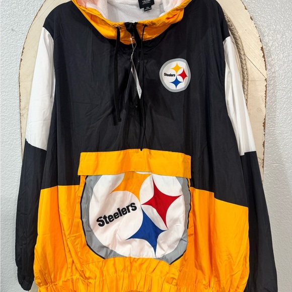 NFL Steelers FOCO NFL mens Steelers Logo Warm-up Windbreaker 2X - Picture 9 of 10